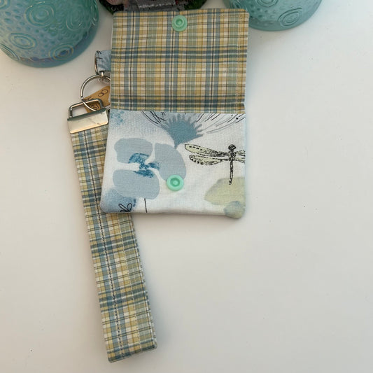 Dragonfly snap pouch with keychain set