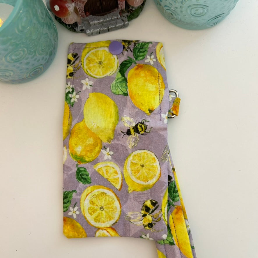 Lemon pouch and keychain set