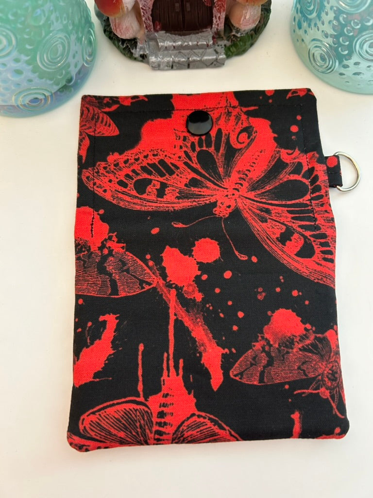 Red drip moth card case