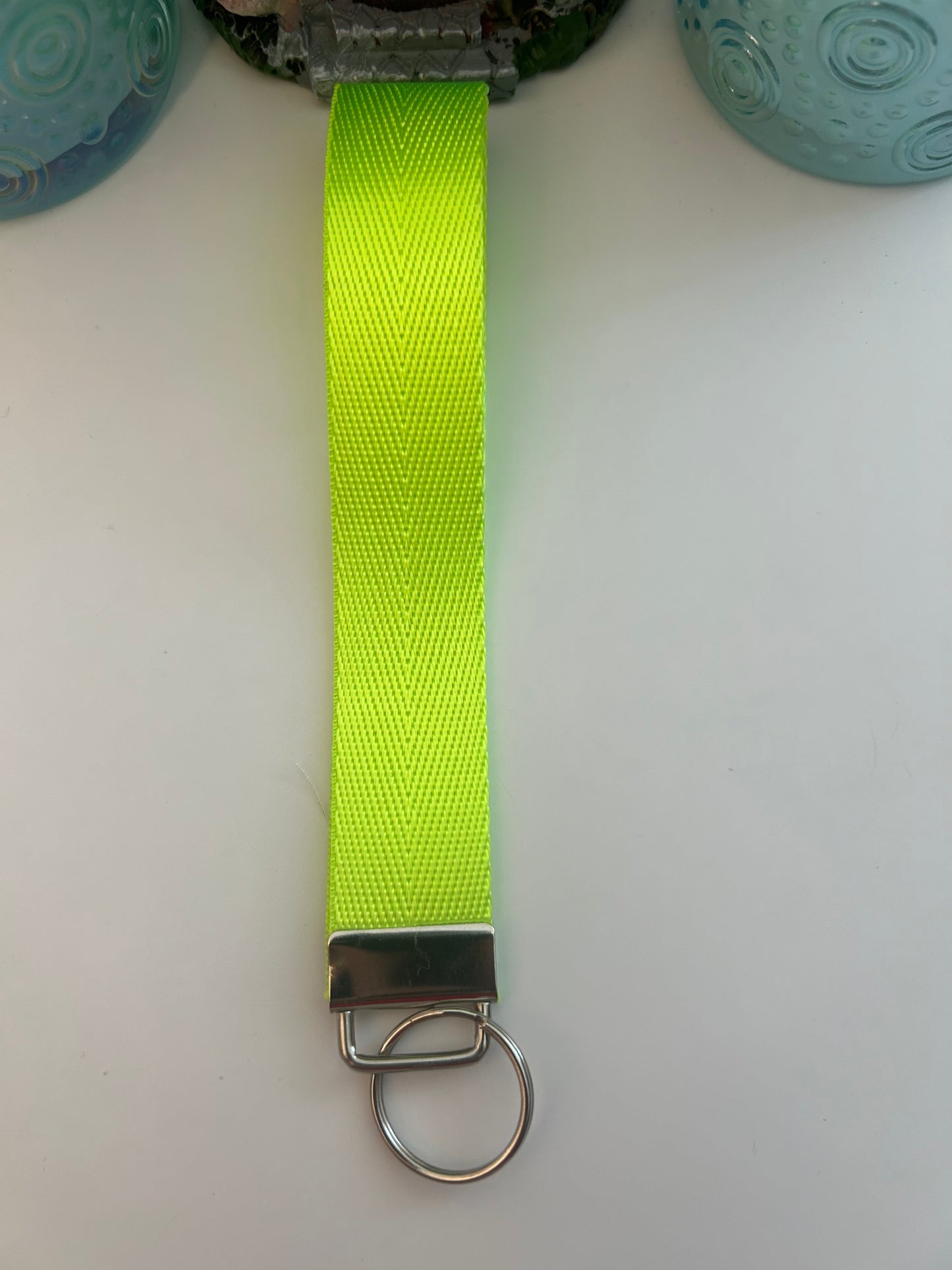 Nylon Webbing Keychain-Neon Green
