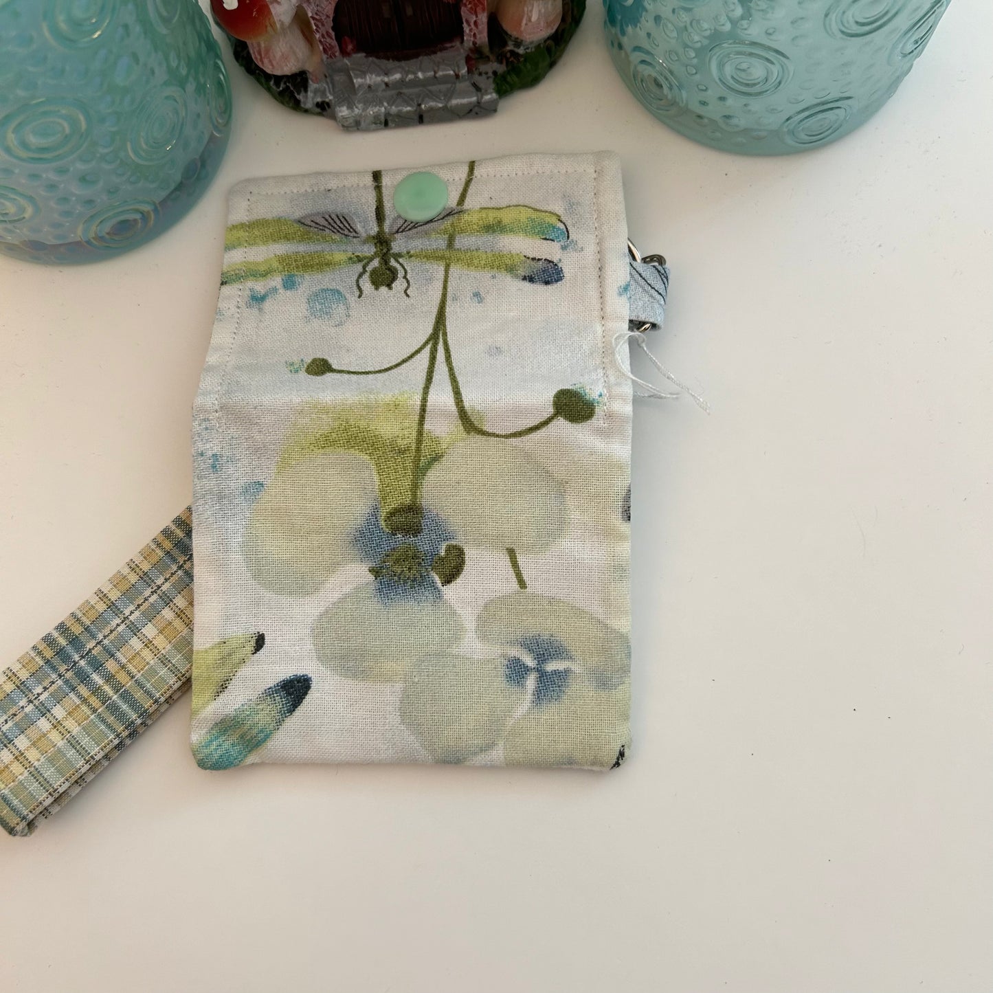 Dragonfly snap pouch with keychain set