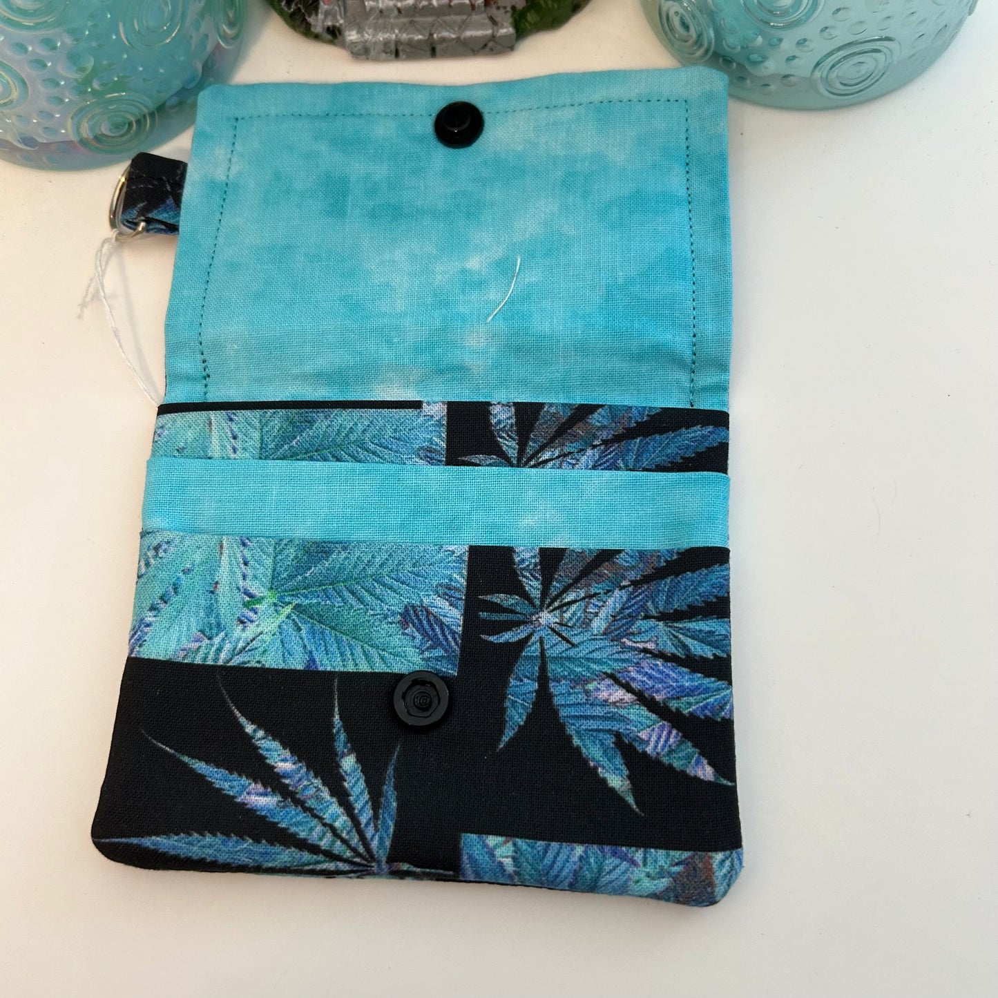Blue Leaf Card Case