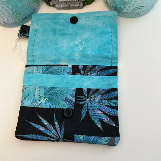 Blue Leaf Card Case
