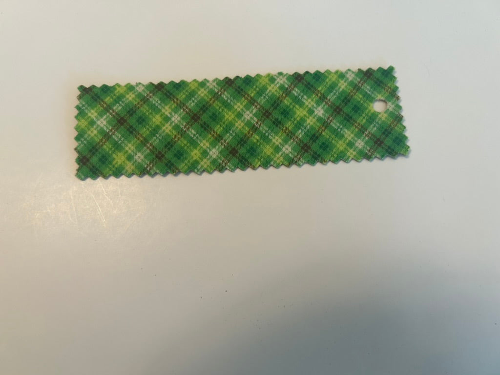 Green plaid bookmark