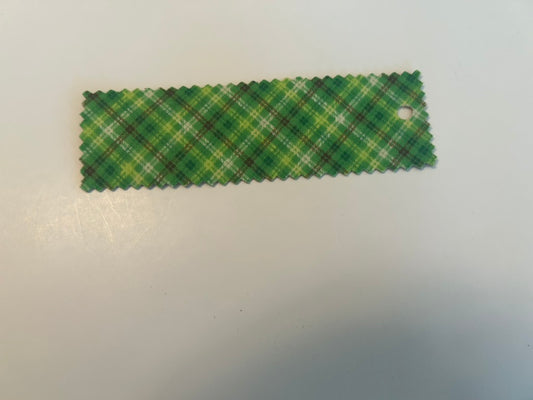 Green plaid bookmark