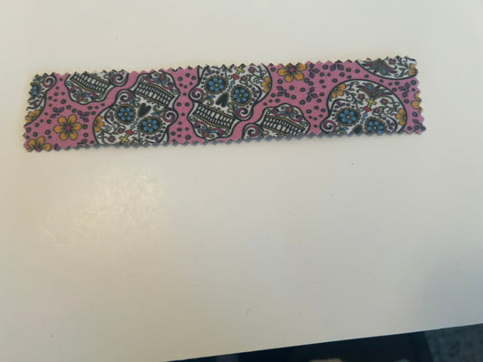 Pink sugar skull bookmark