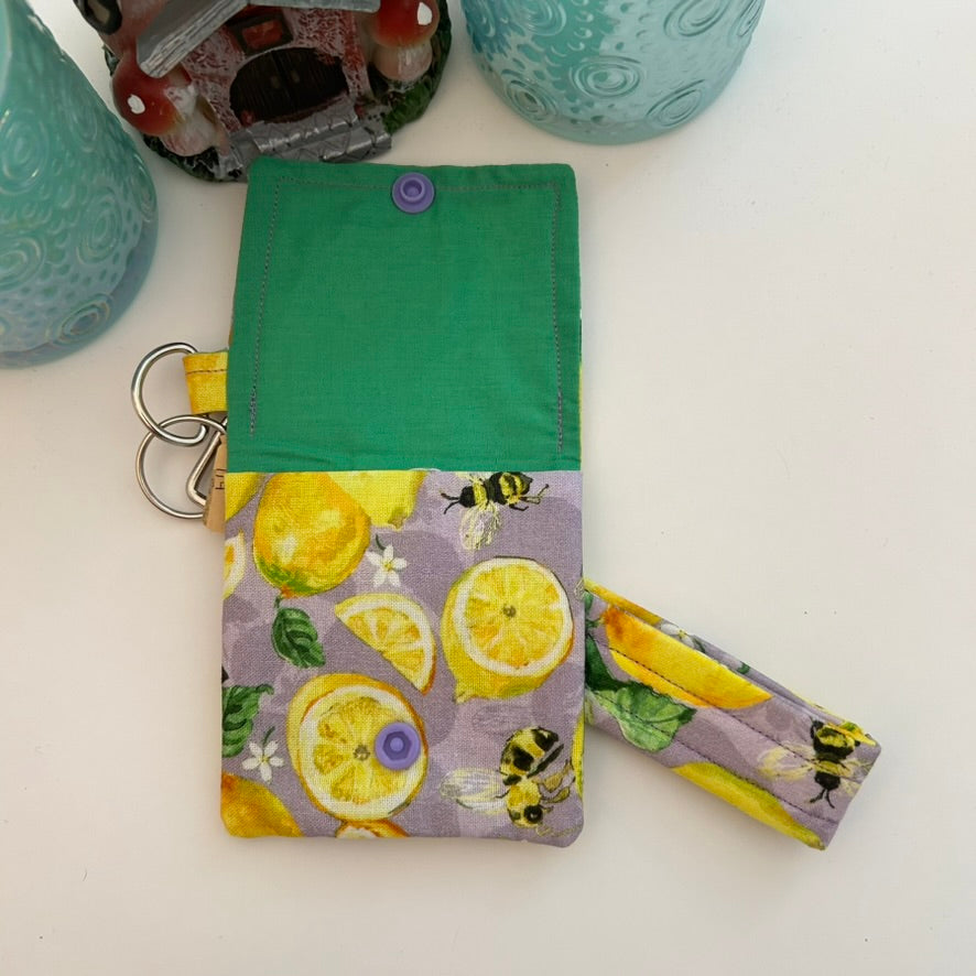 Lemon pouch and keychain set