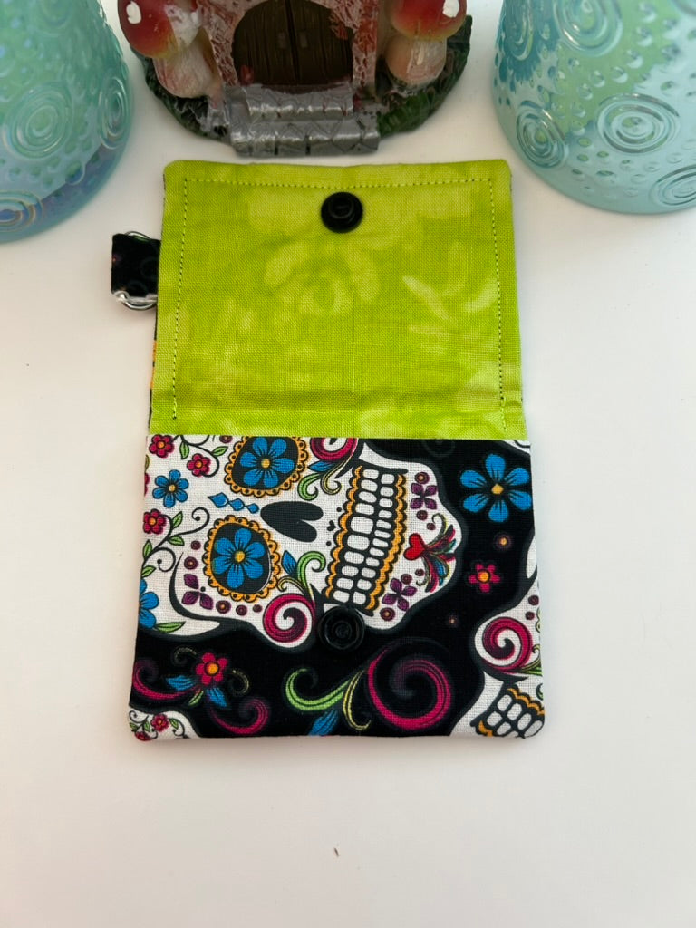 Sugar skull pouch