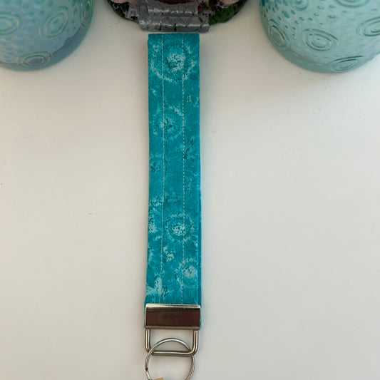 Teal swirl keychain