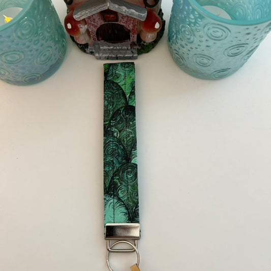 Green scales keychain