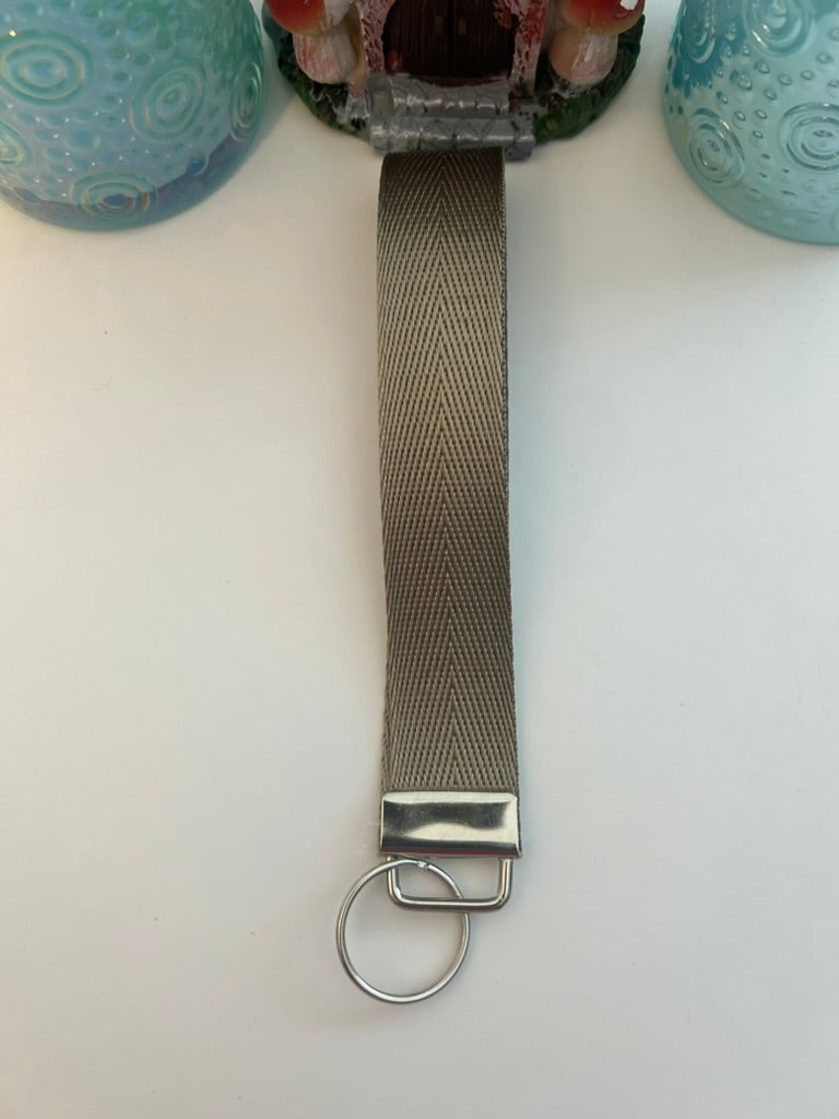 Nylon Webbing Keychain- Tan