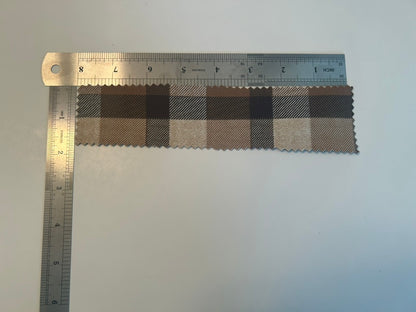 Brown plaid bookmark