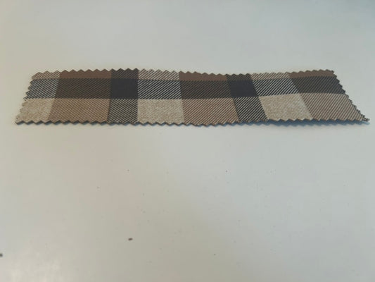 Brown plaid bookmark