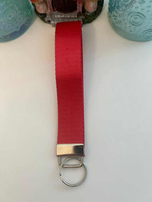 Nylon Webbing Keychain- Red
