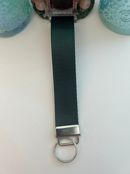 Nylon Webbing Keychain- Dark Green