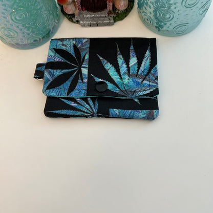 Blue Leaf Card Case