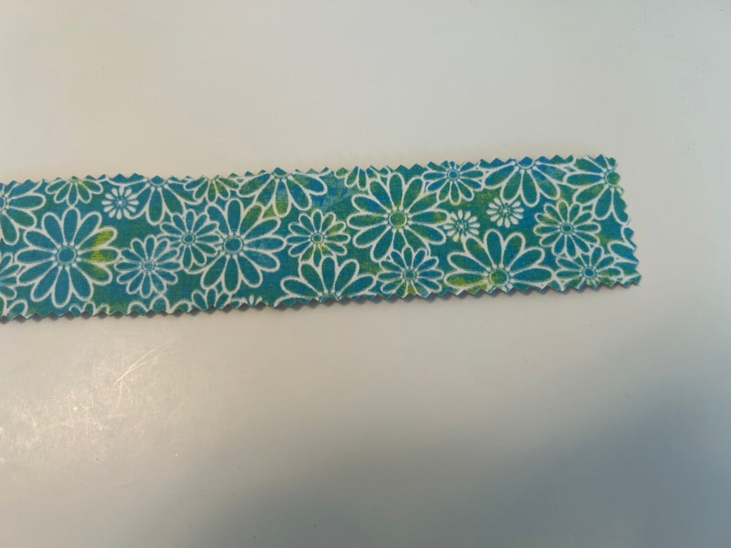 Blue and white flower bookmark