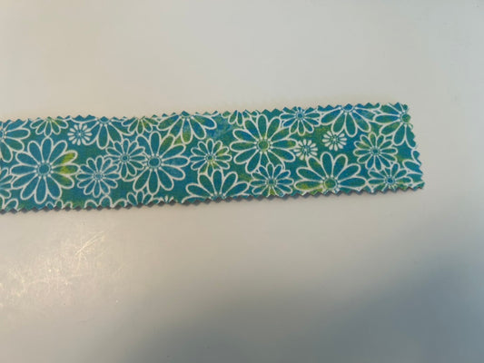 Blue and white flower bookmark