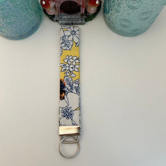 Yellow butterfly keychain