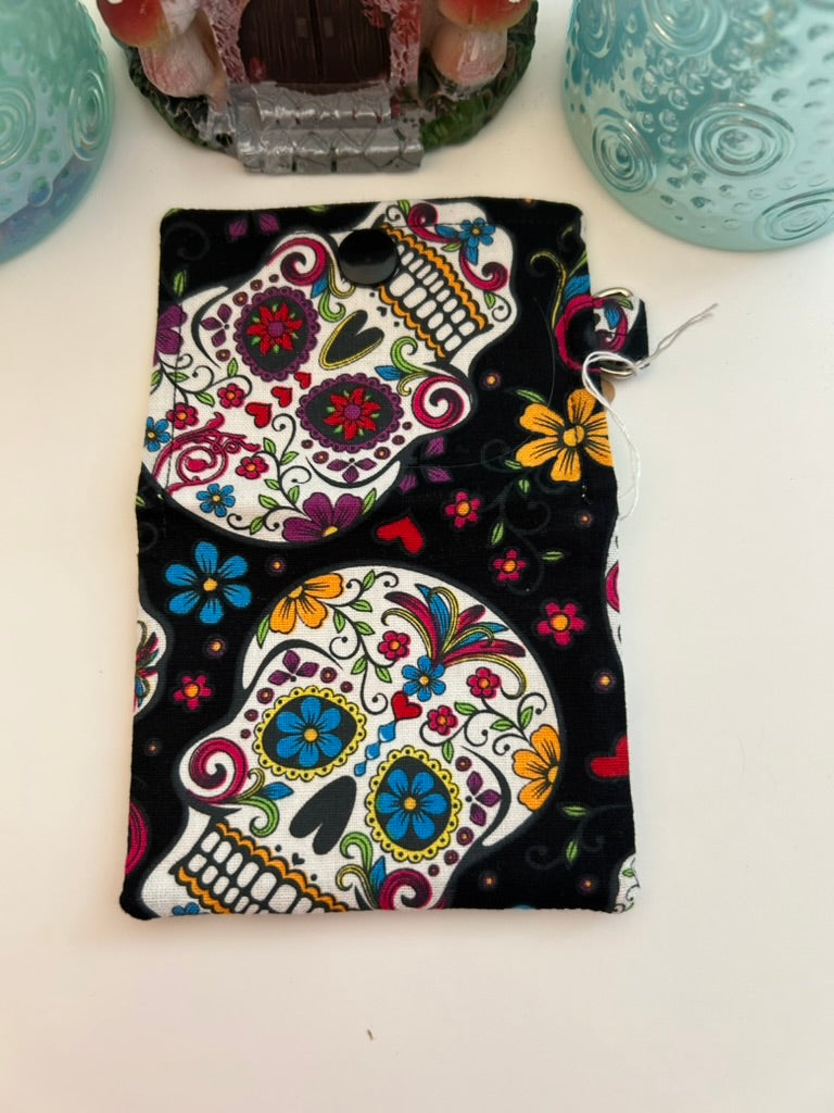 Sugar skull pouch