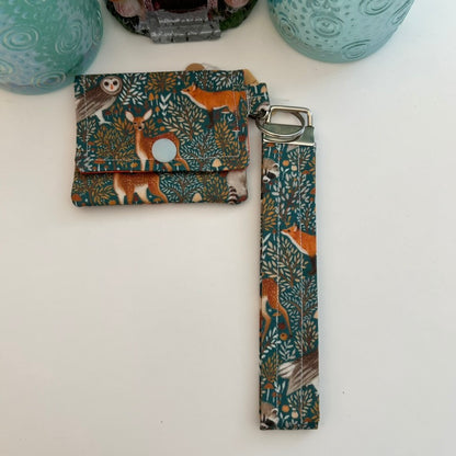 Woodland pouch and keychain set