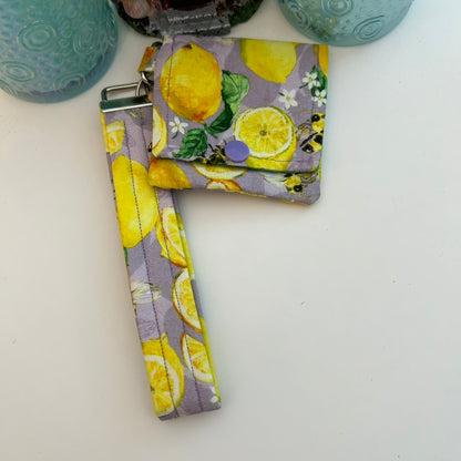 Lemon pouch and keychain set