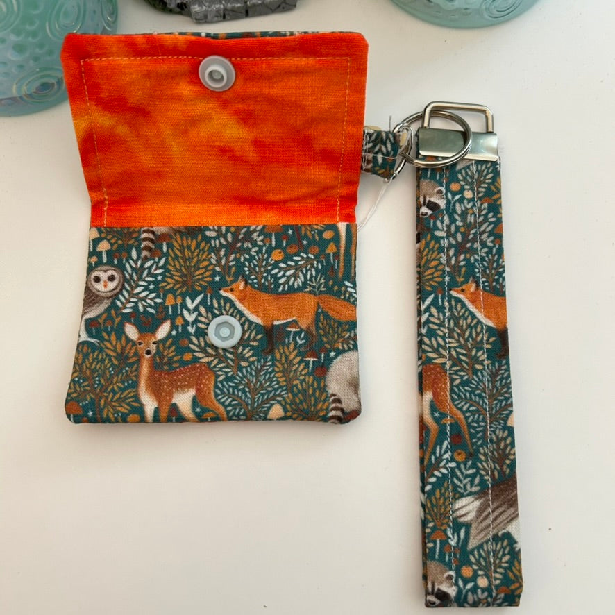 Woodland pouch and keychain set