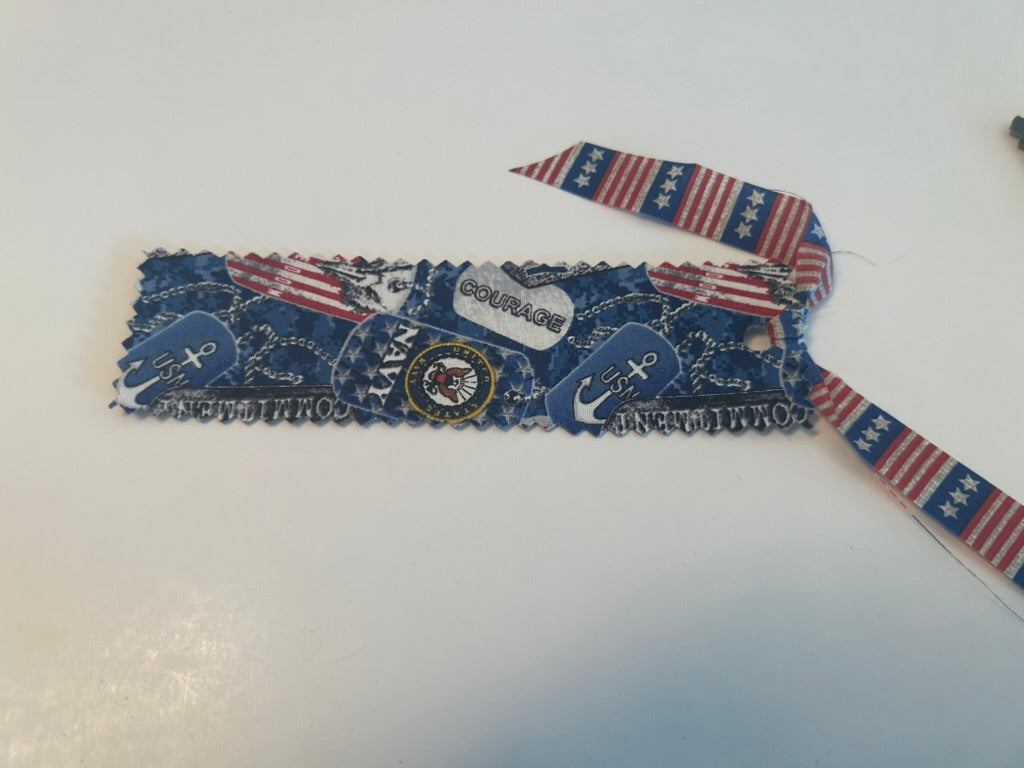 Navy bookmark