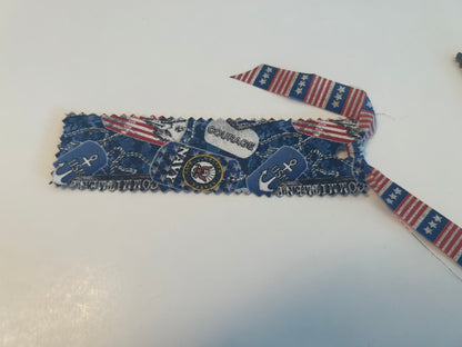 Navy bookmark