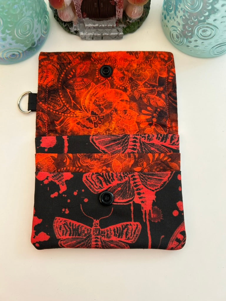 Red drip moth card case