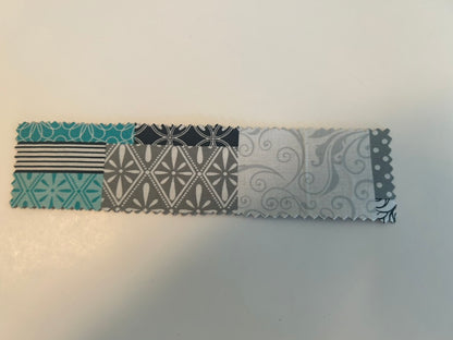 Teal and black multi design bookmark
